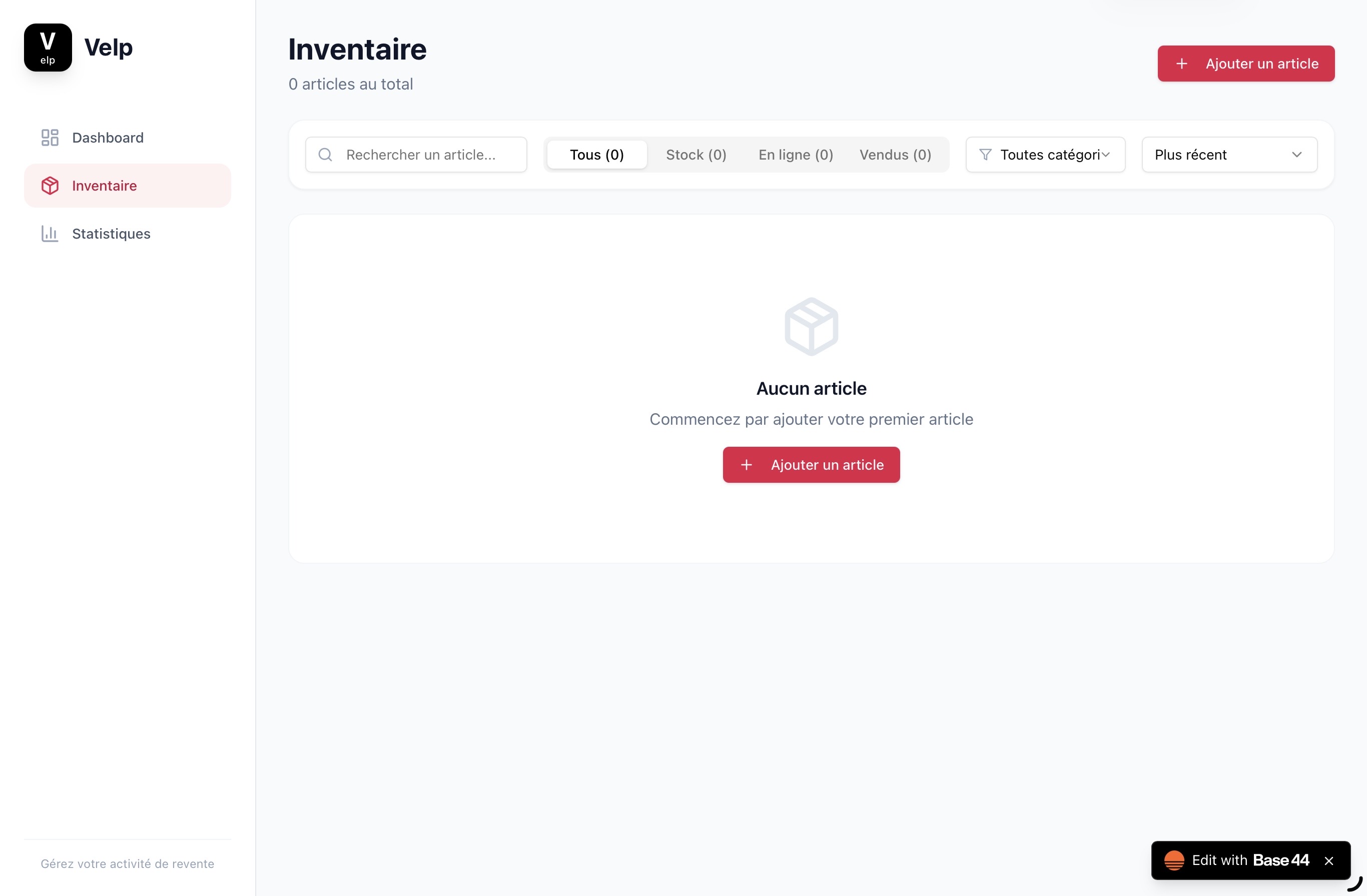Velp template preview