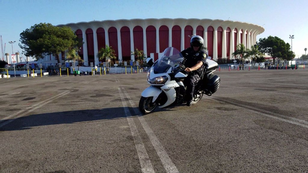 Motorcycle patrol at event