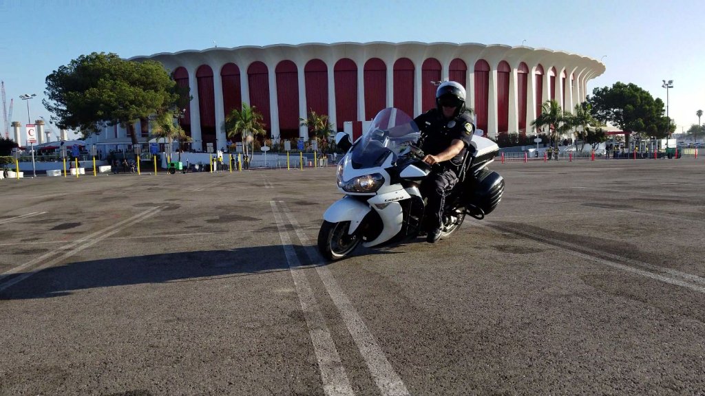 Motorcycle security at venue