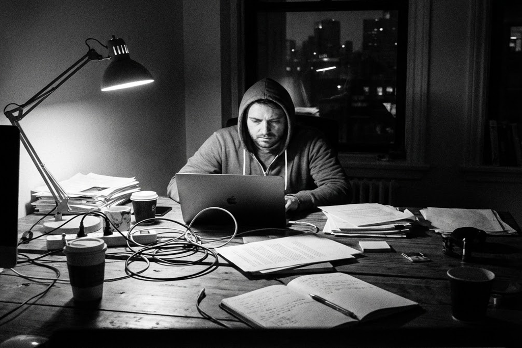 Founder working
