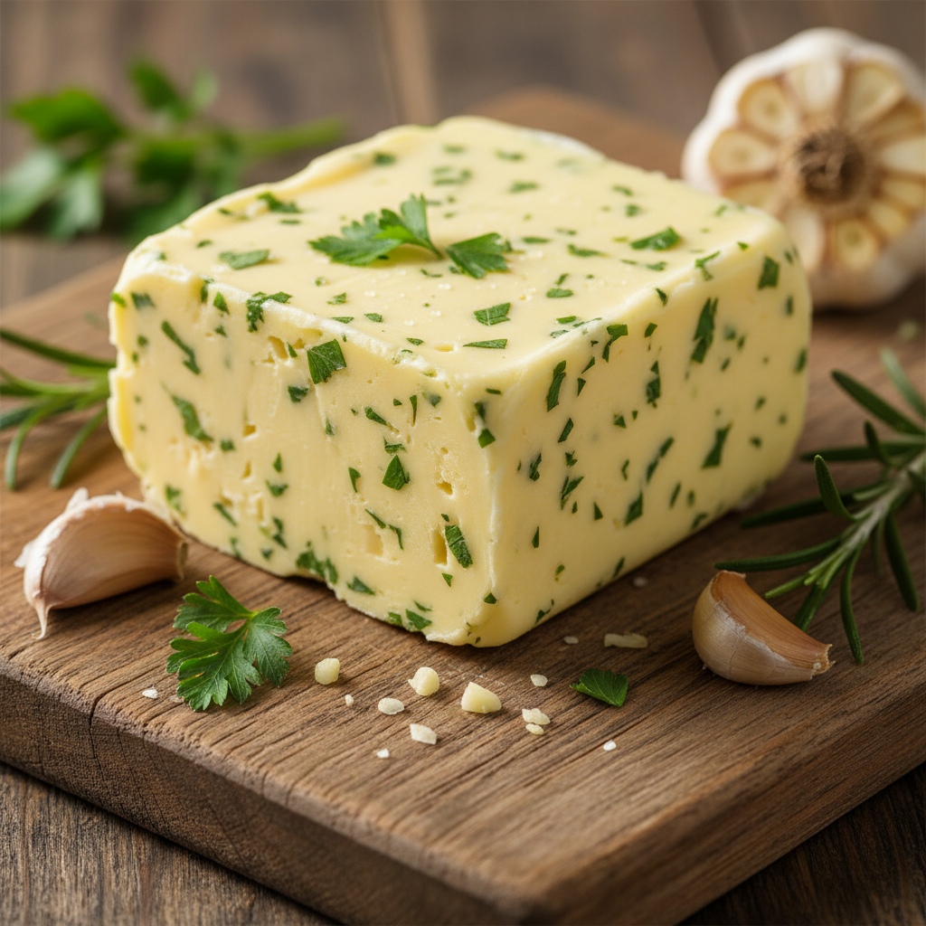 MANTEQUILLA CON AJO fresco — LÁCTEOS