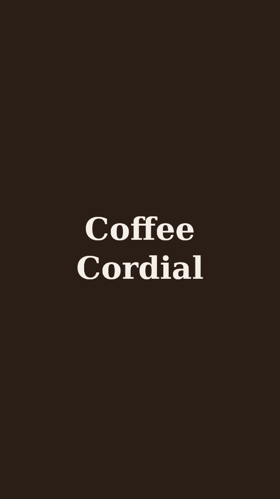 Coffee Cordials