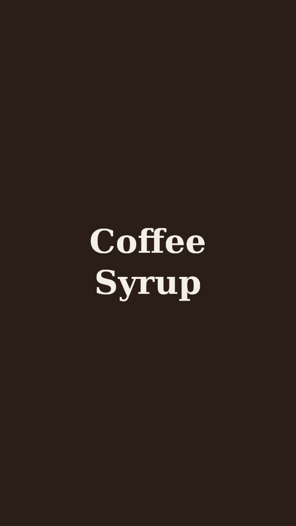 Coffee Syrup