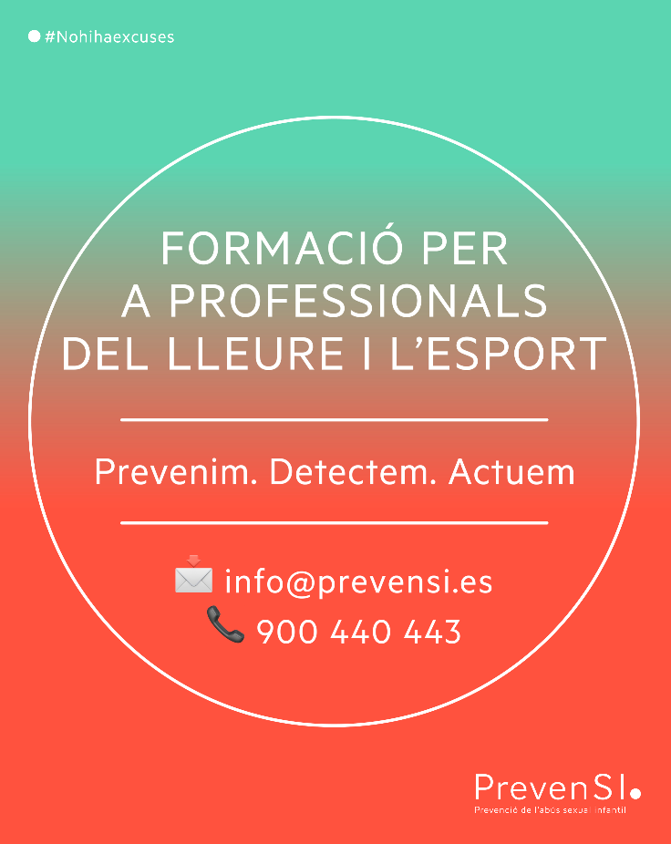 Formació per a Professionals del Lleure i l'Esport - PrevenSI