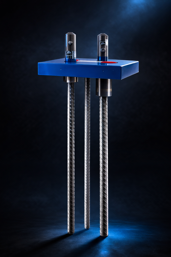 Precast pile joints DI-BLOCK installed on site - structural joint system without external pins
