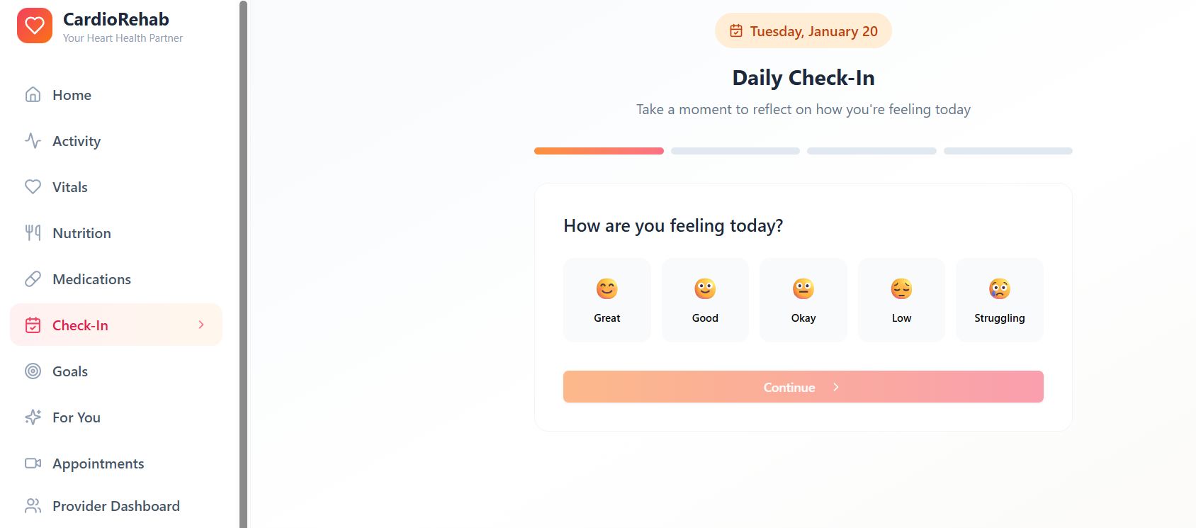 My Virtual Cardiac Rehab Program template preview