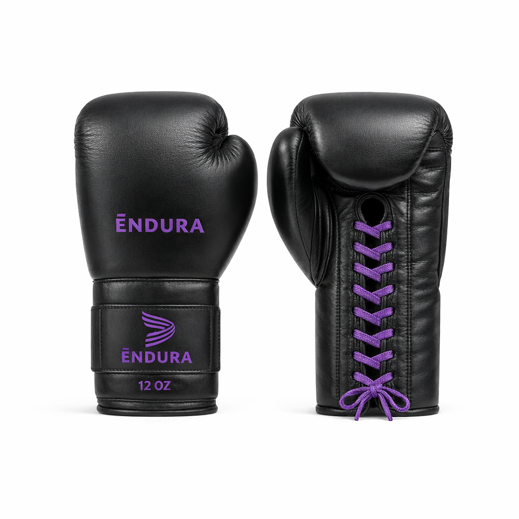 "THE CLASSIC" BOXING GLOVES WITH LACES - PURPLE