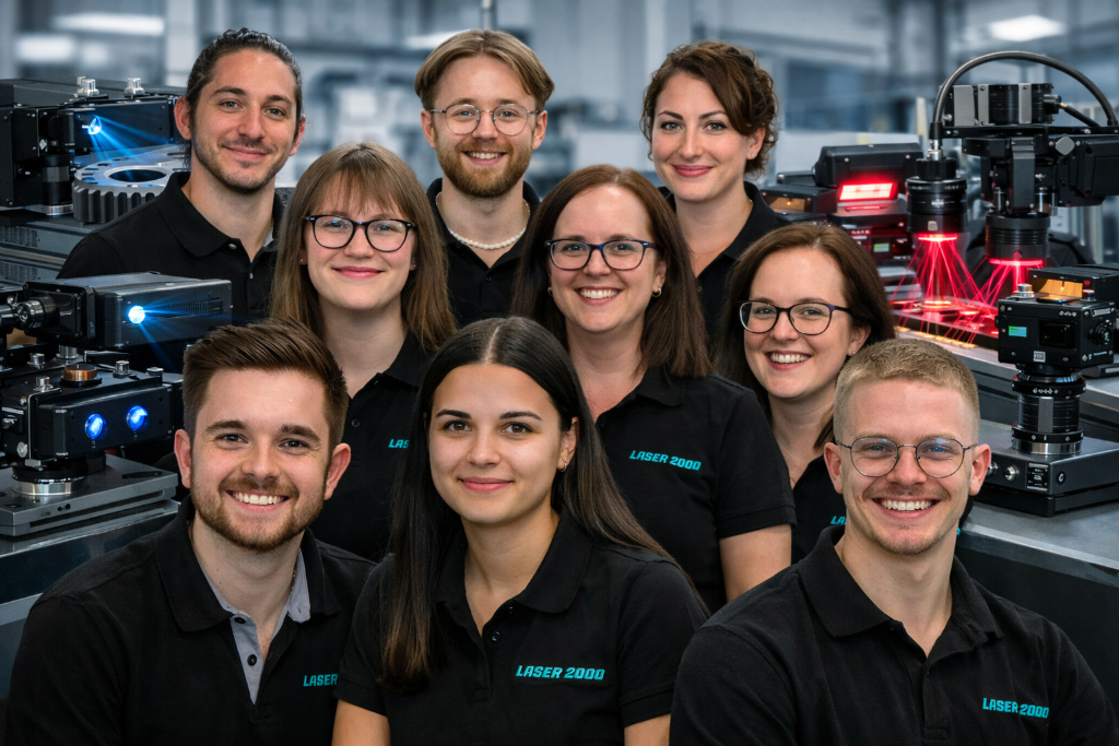 Laser 2000 UK engineering professionals discussing industrial photonics and machine vision system design