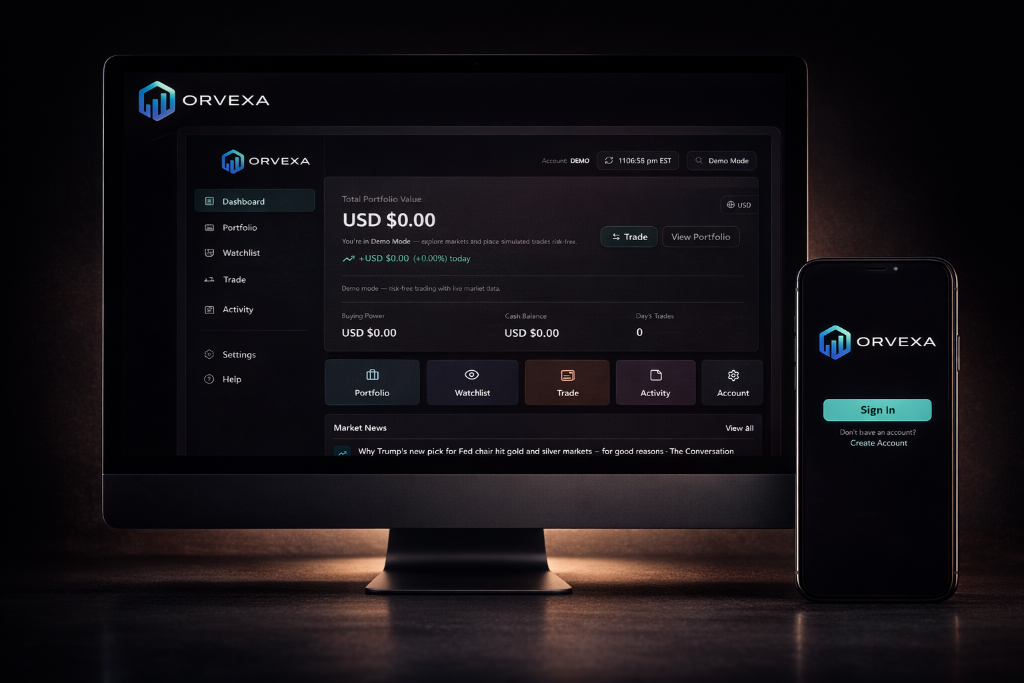 Orvexa Platform Mockup