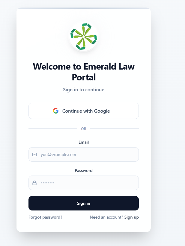 Emerald Portal template preview