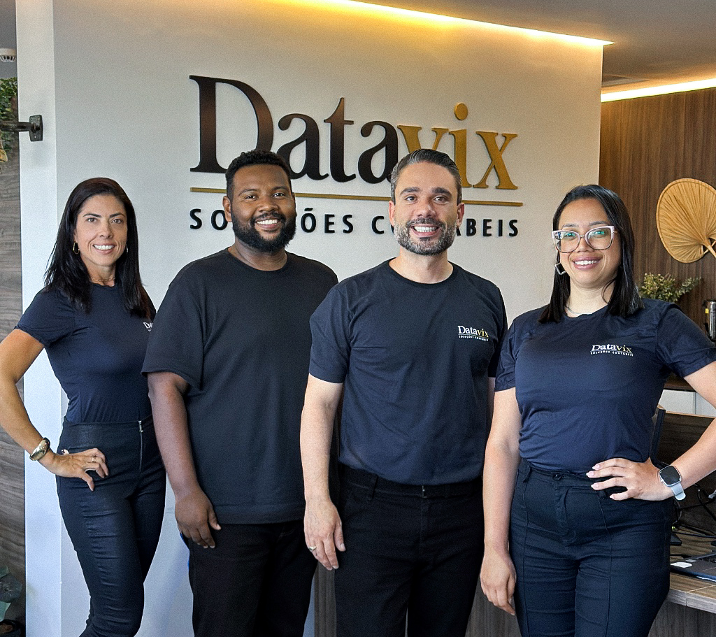 Sócios Datavix - Bruno, Átila, Déborah e Amanda