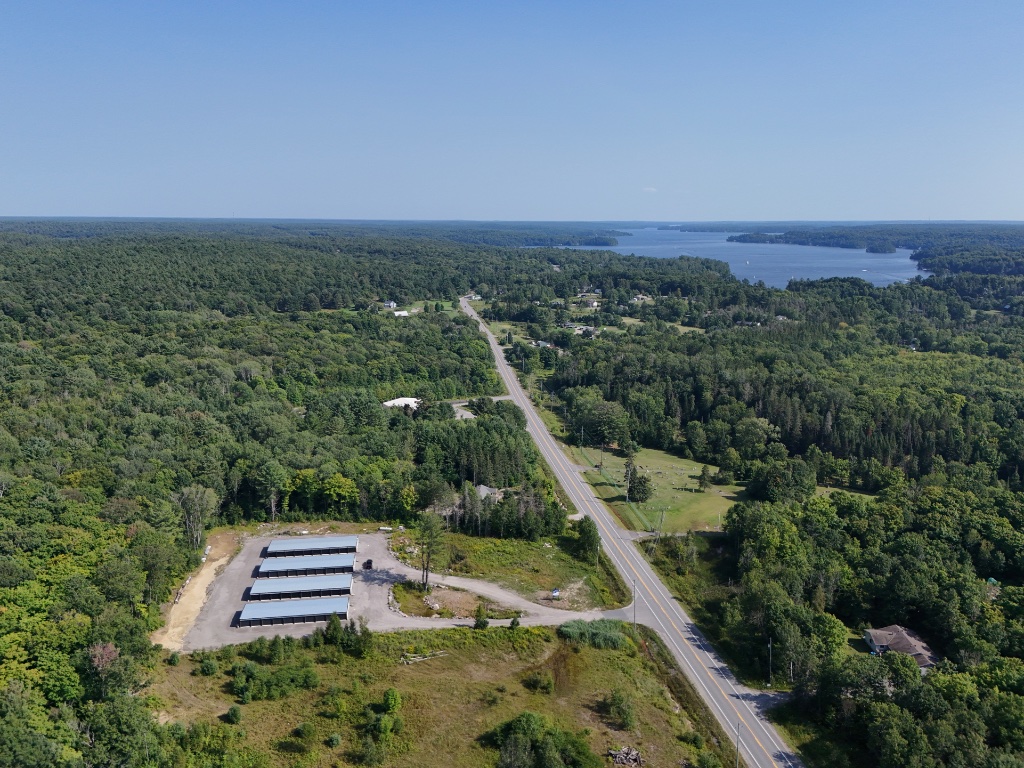 Aerial view of Rosseau Self Storage