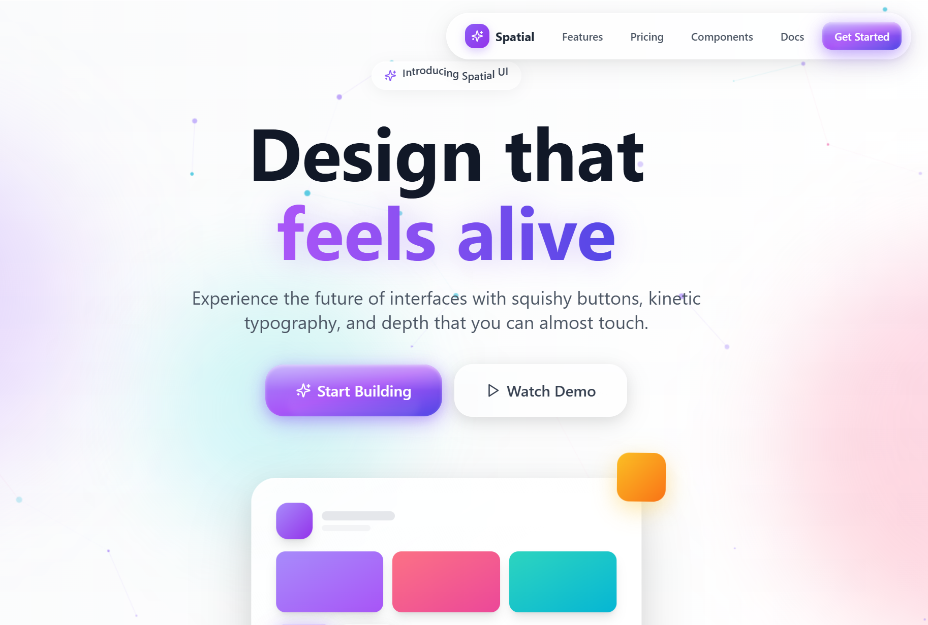 Spatial UI template preview
