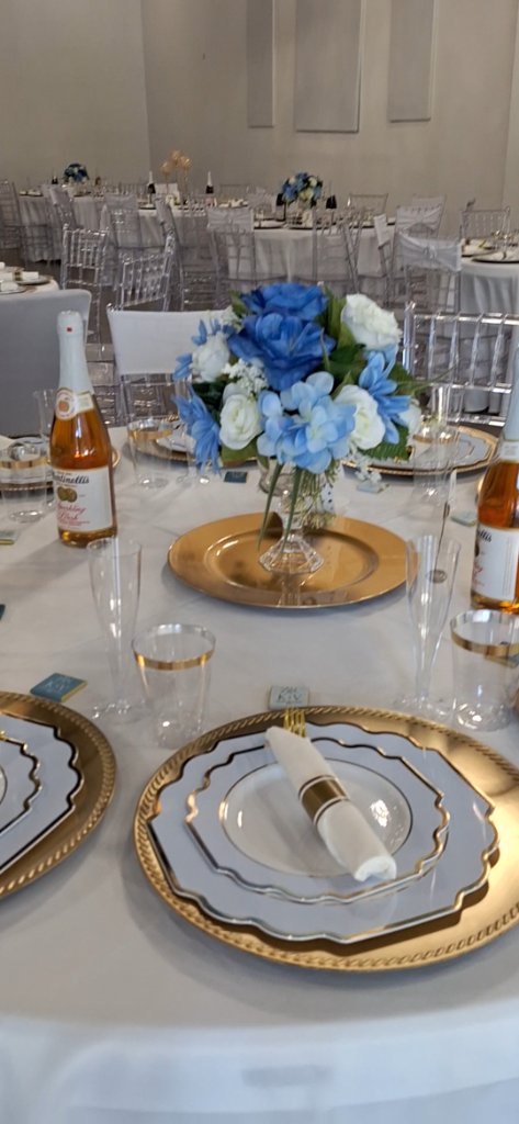 Blue Gold Silver Wedding in Lawrenceville, GA — Artistique Events