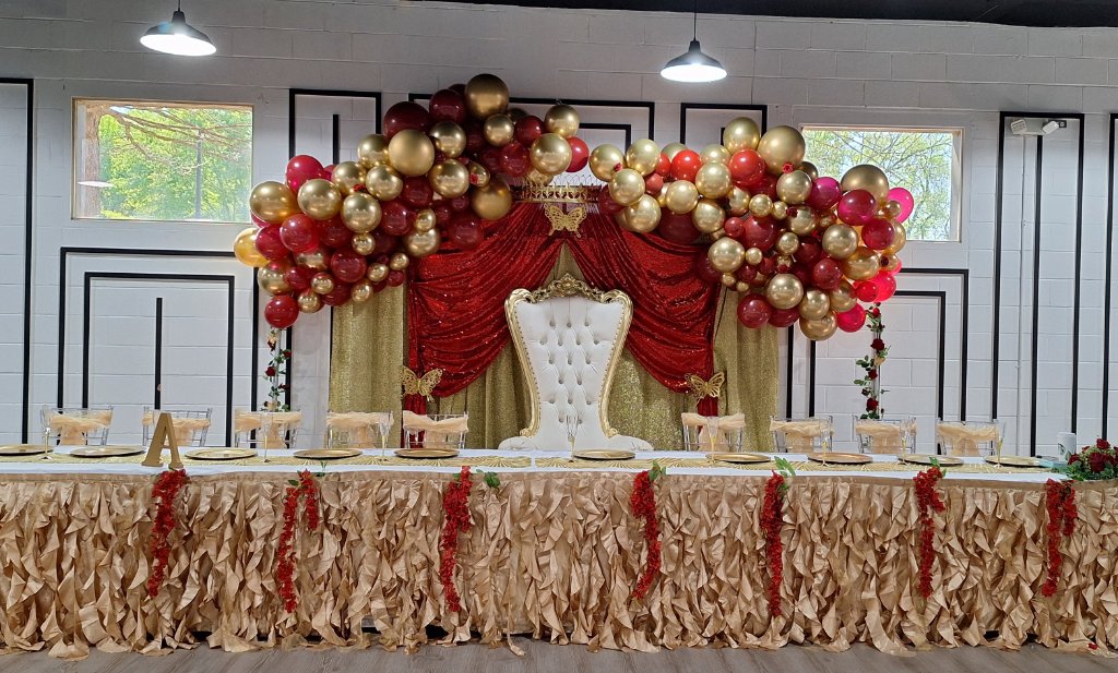 Red Gold Quinceañera in Winder, GA — Artistique Events