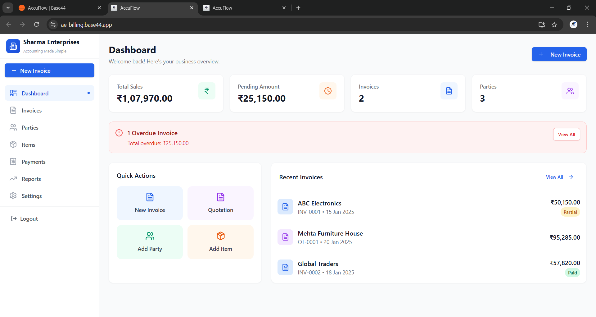 Online Bill Book template preview
