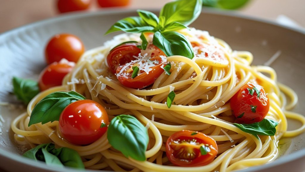 Pasta with Fresh Tomatoes and Basil