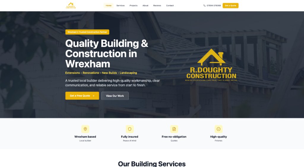 R. Doughty Construction website