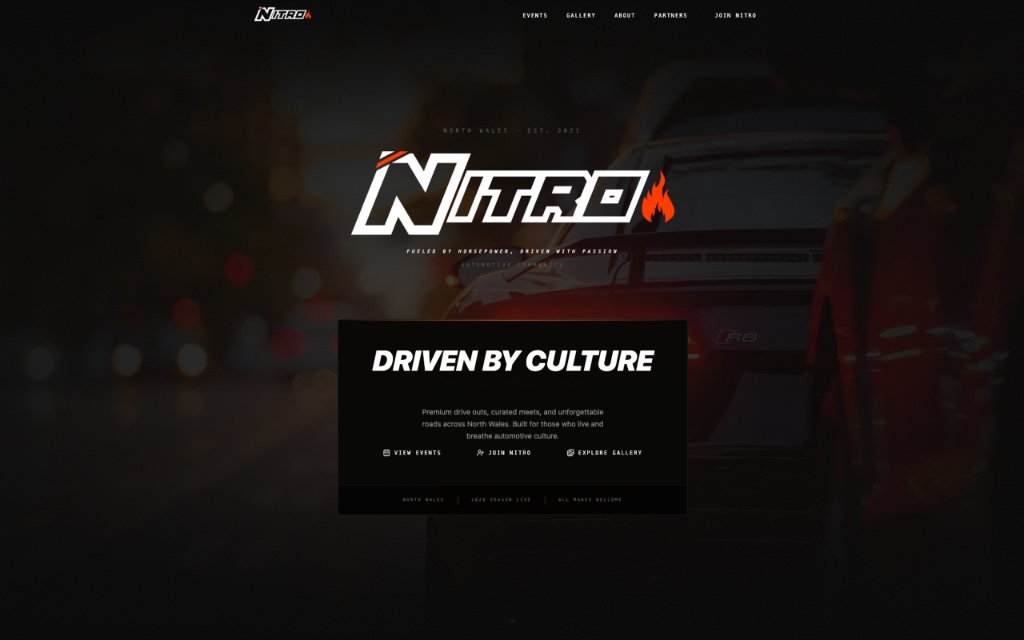 Nitro website hero