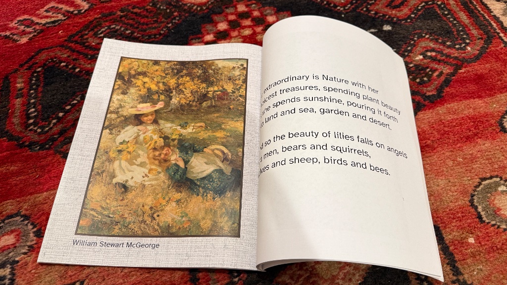 Beautiful nostalgic art and literature combined in NostalgiaWorks dementia-friendly reading materials