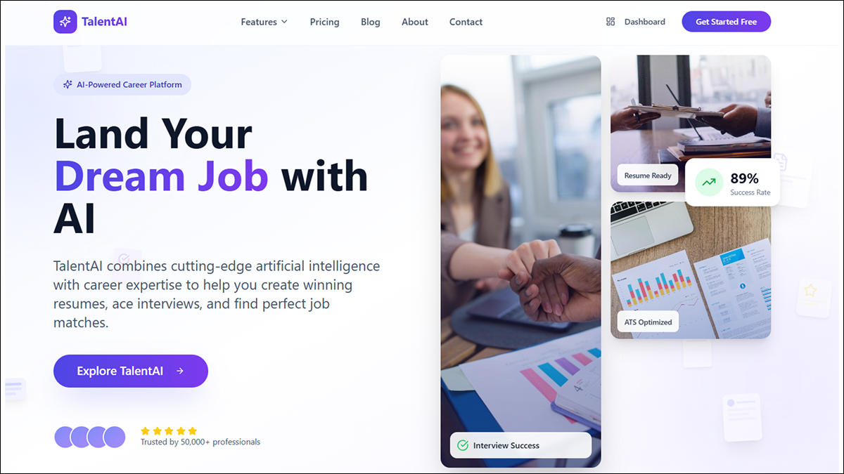 TalentAI – AI Career & Recruitment  template preview