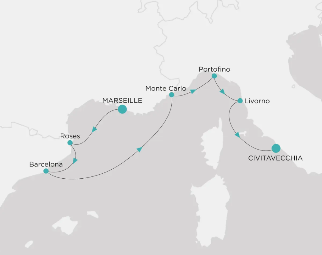 Mediterranean Voyage Map