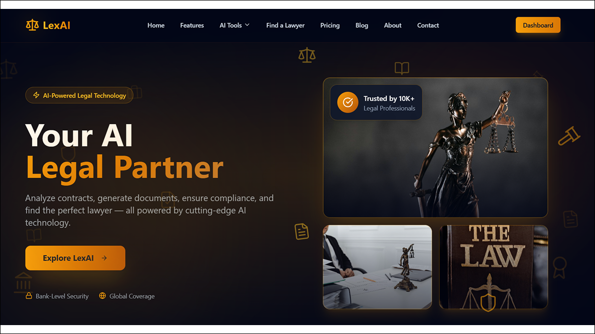 LexAI - Legal Assistant e Lawyer Finder  template preview