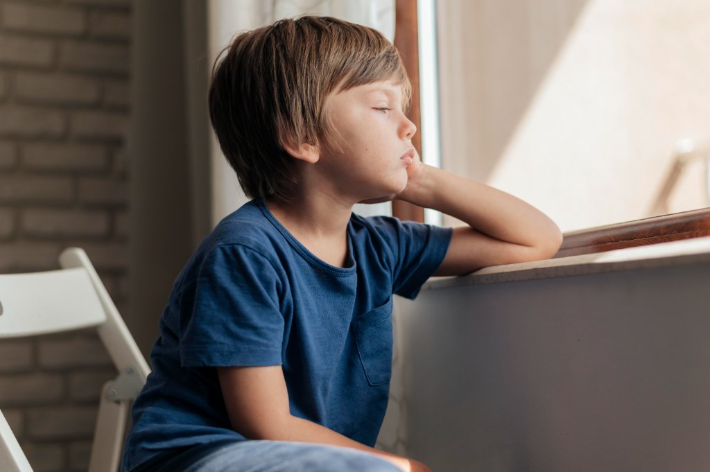 Child with screen