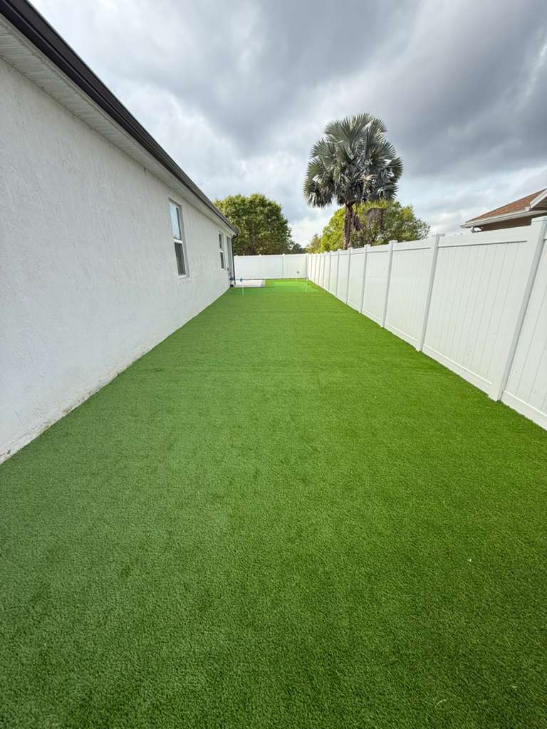 Artificial turf installation project in Sea Ranch Lakes