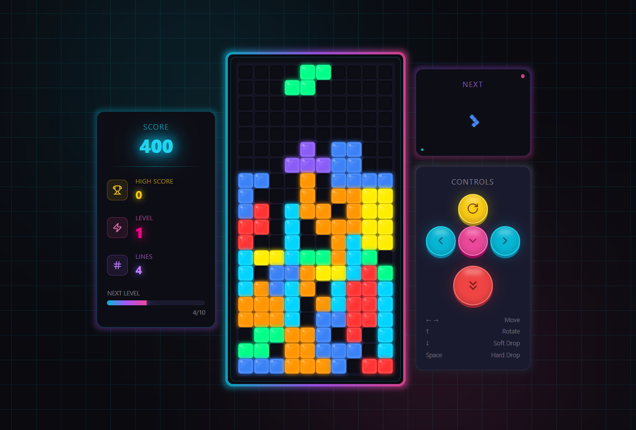 Japanese Arcade Tetris template preview