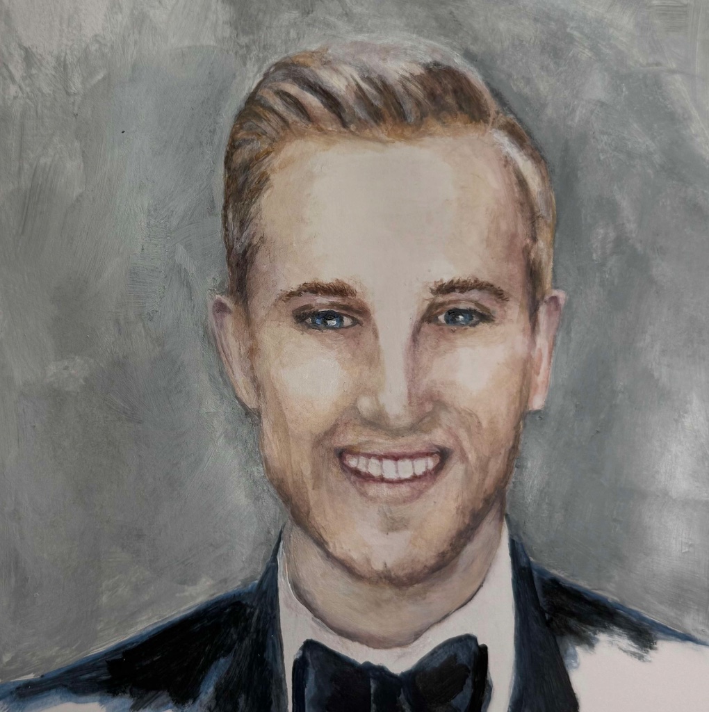 Portrait painting with expressive details