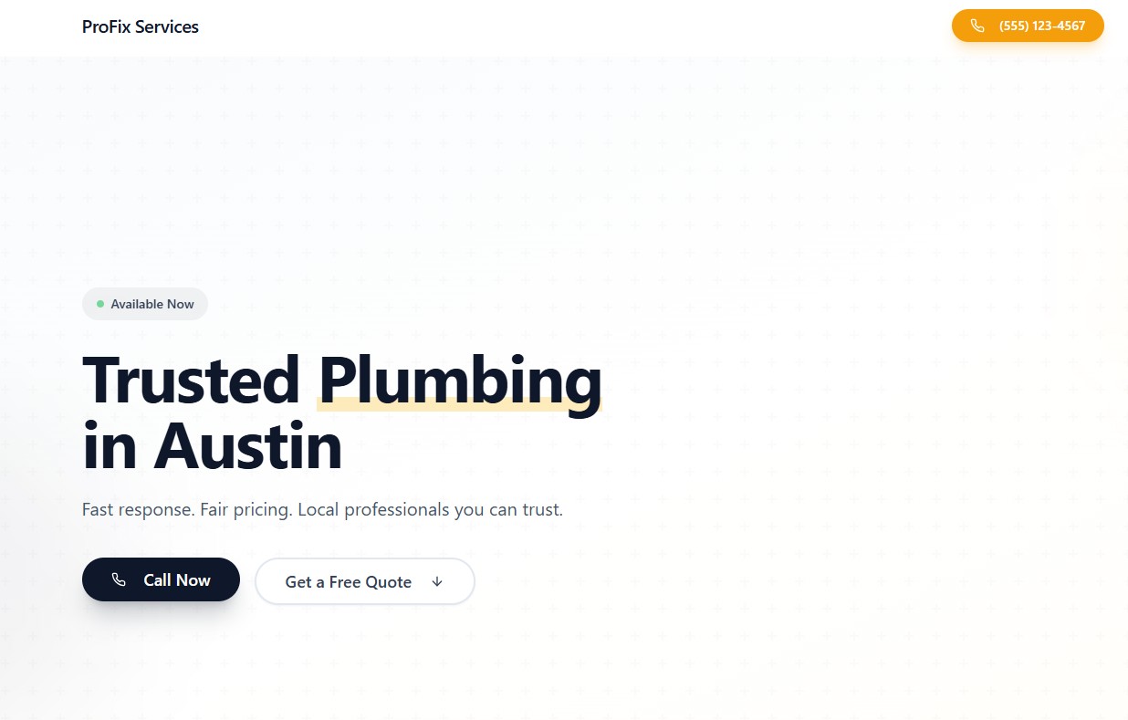 Local Service Business Starter template preview