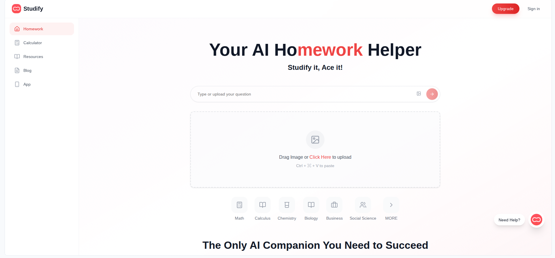 Studify - AI Learning Helper template preview