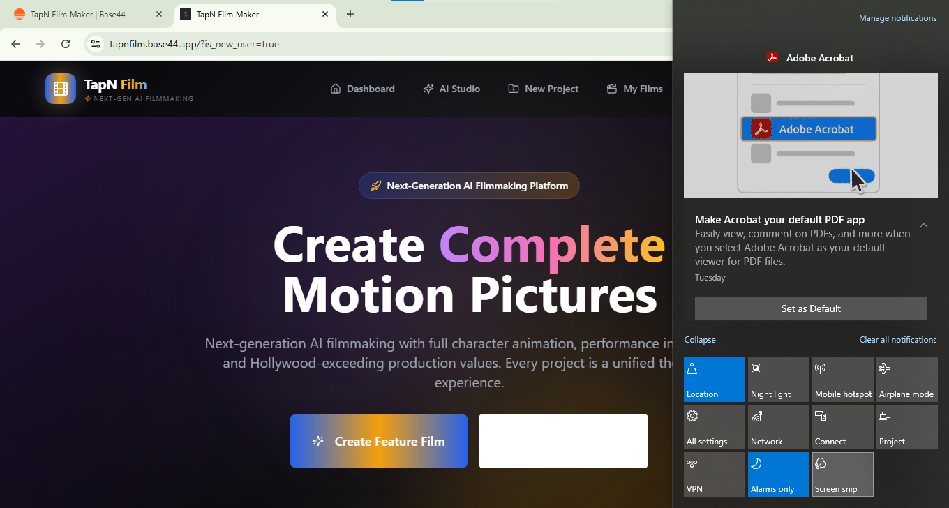 TapN Films V2 template preview