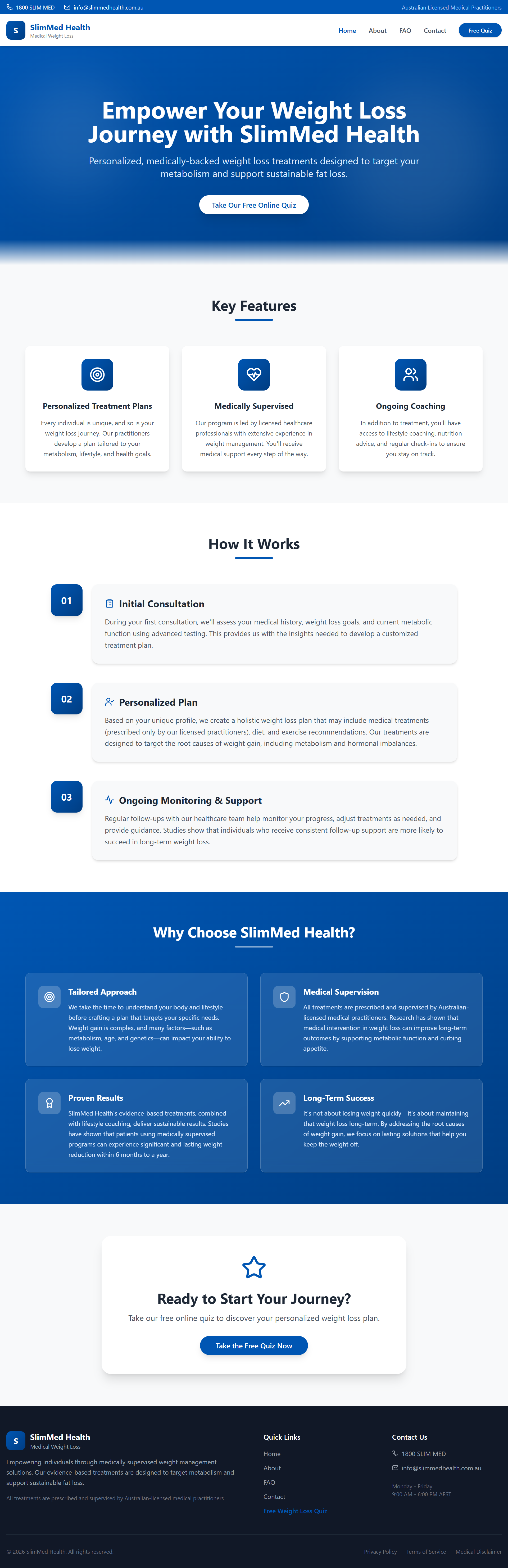 SlimMed Health | Weight Loss template preview