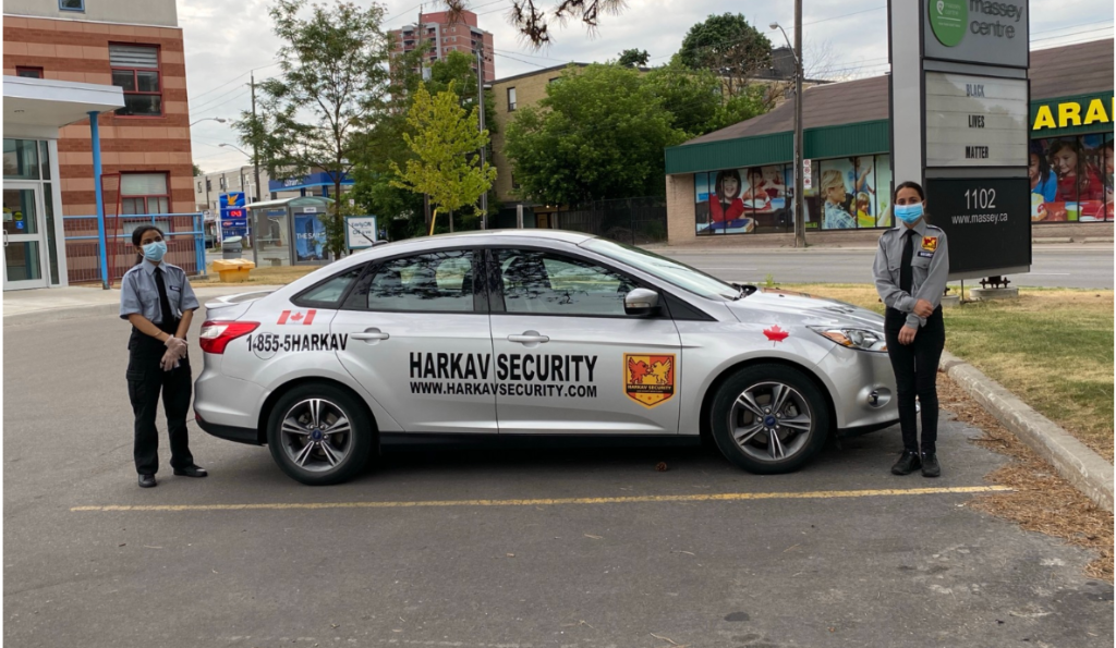 Harkav Security patrol vehicle and guards