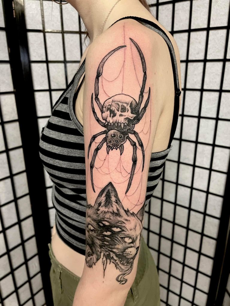 Spider with Skull