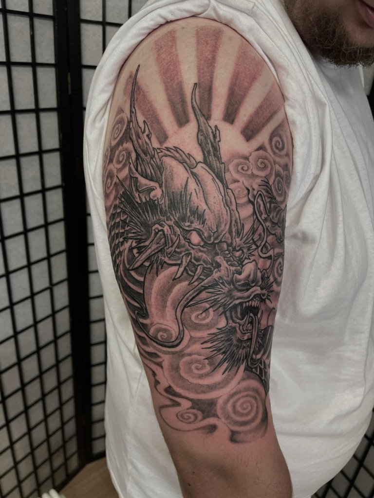 Japanese Dragon Half Sleeve