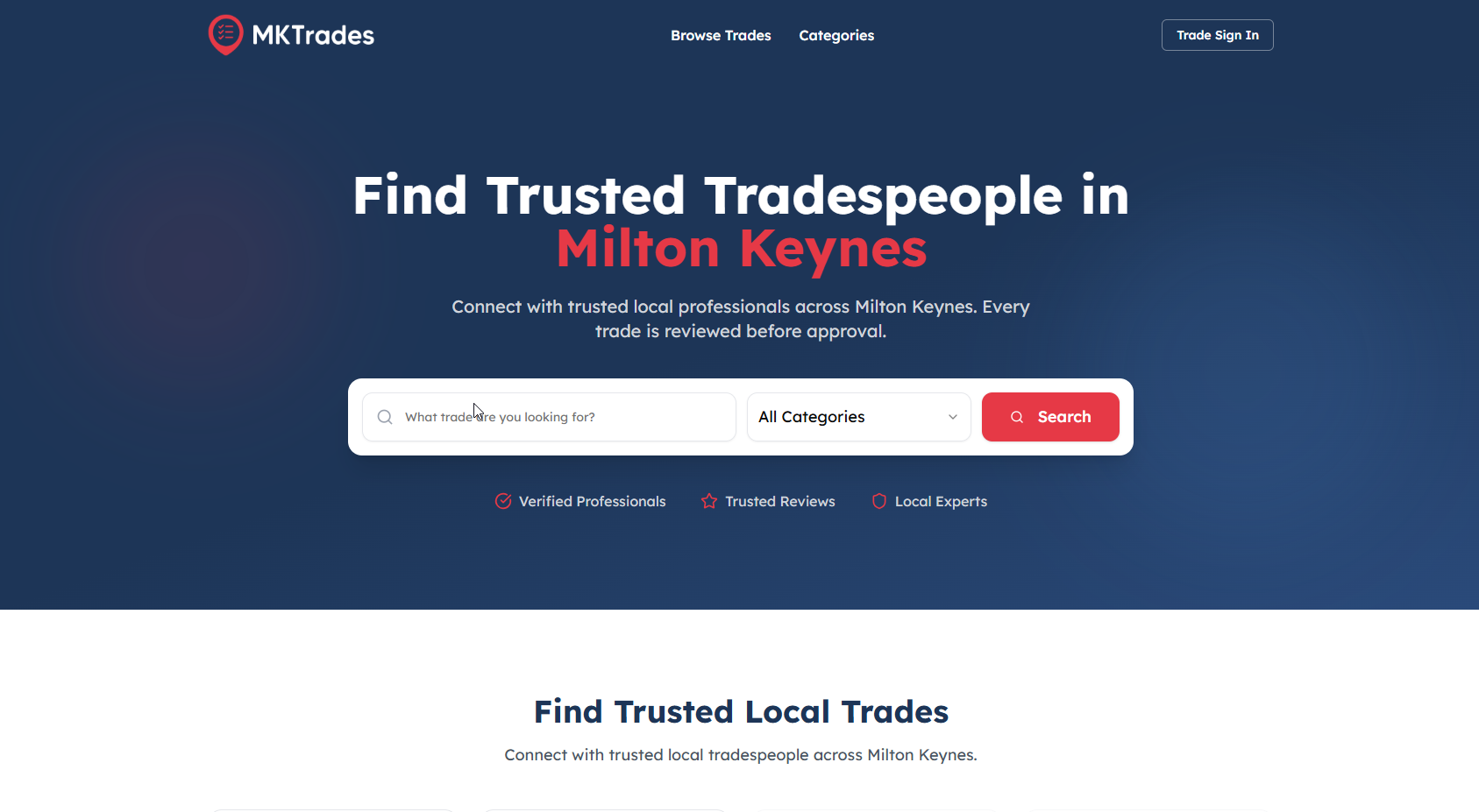 Trade Directory template preview