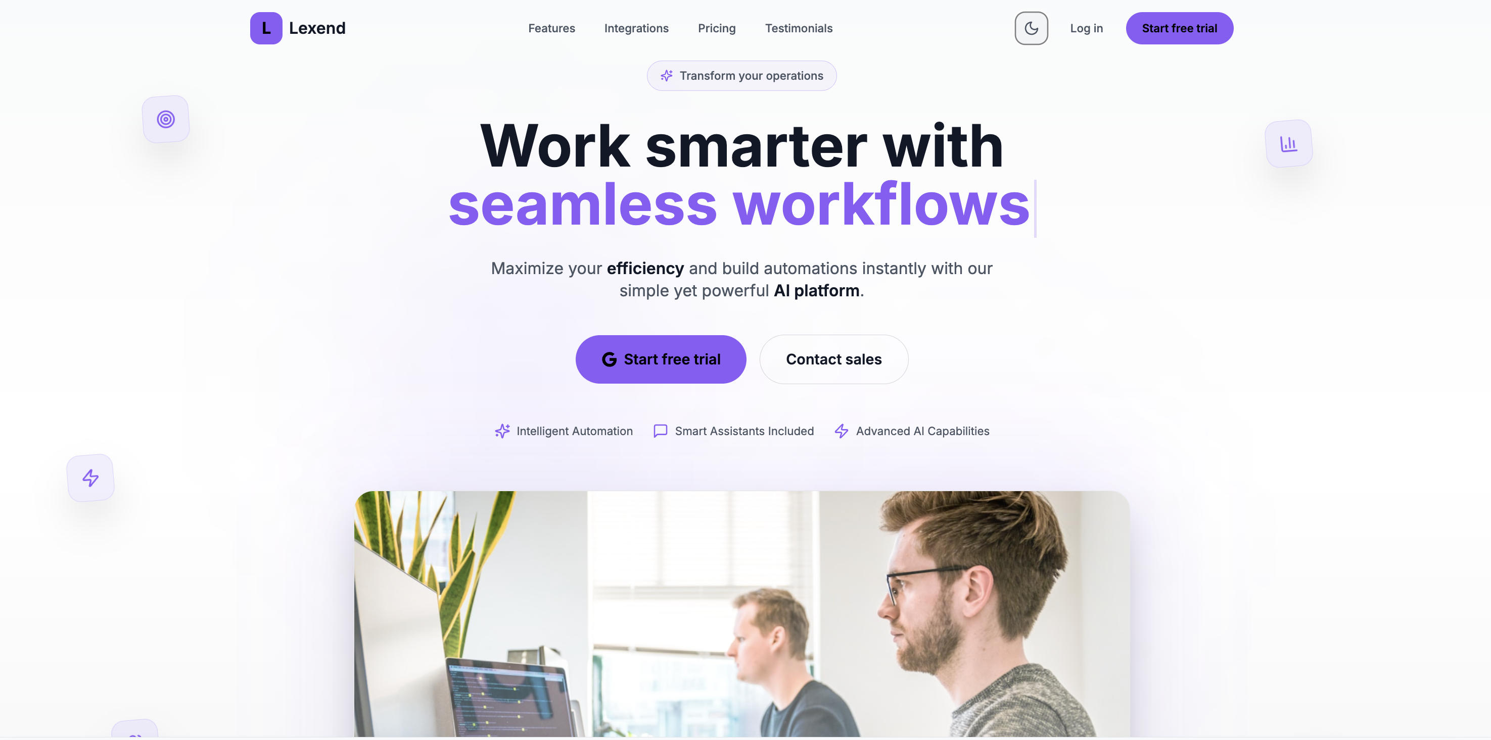 Lexend - SaaS Landing page template preview