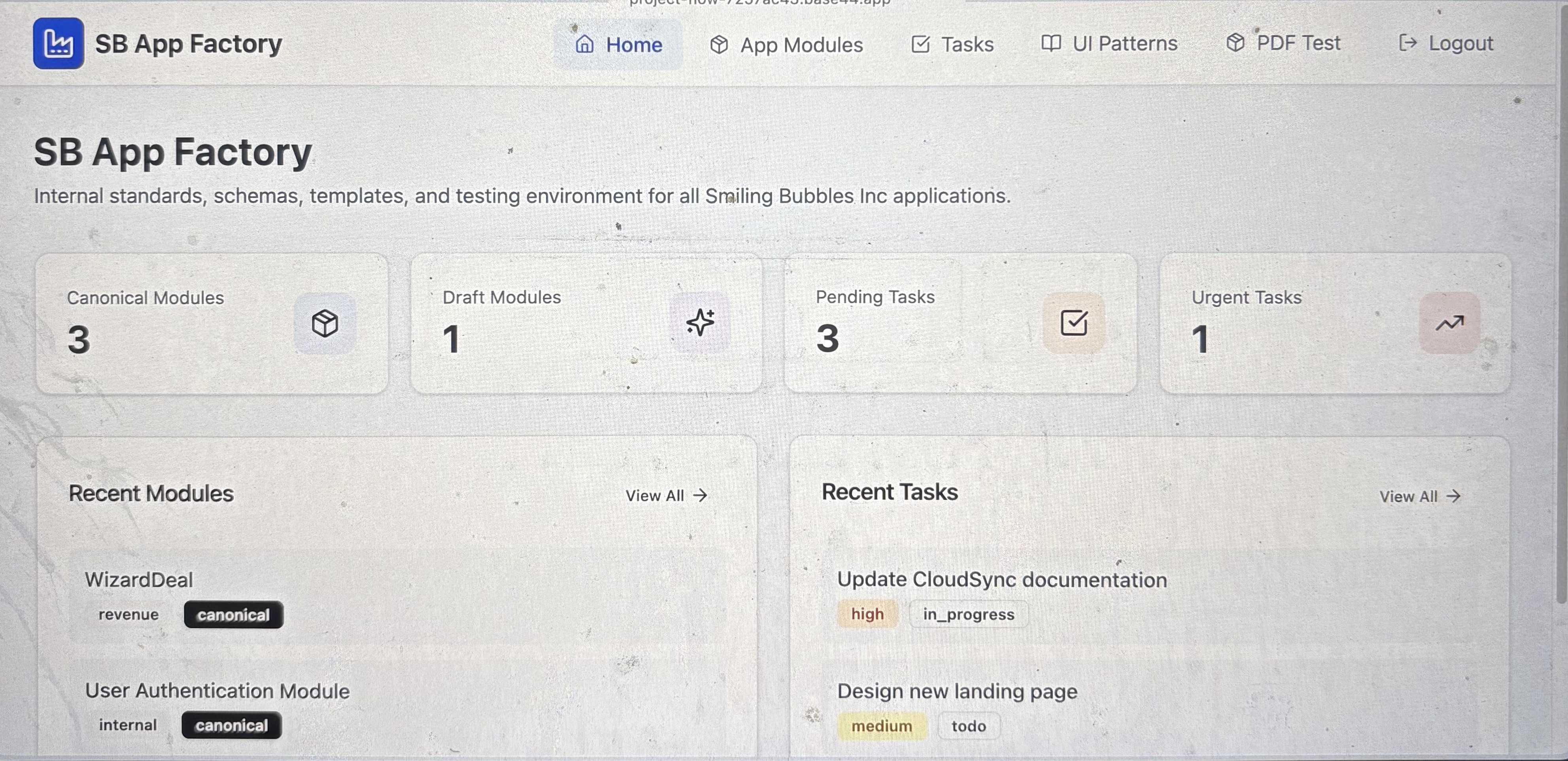 SB App Factory template preview