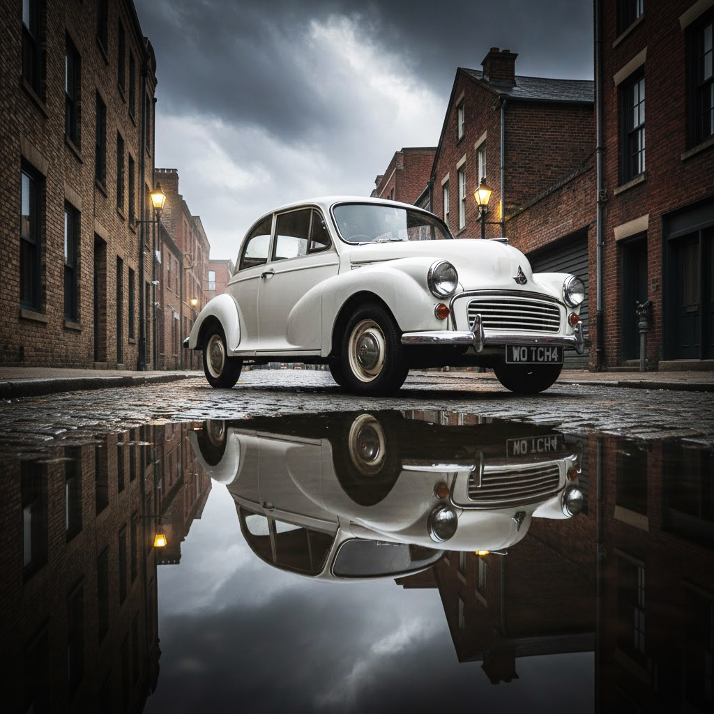 Morris Minor for Cleveland professional photoshoot