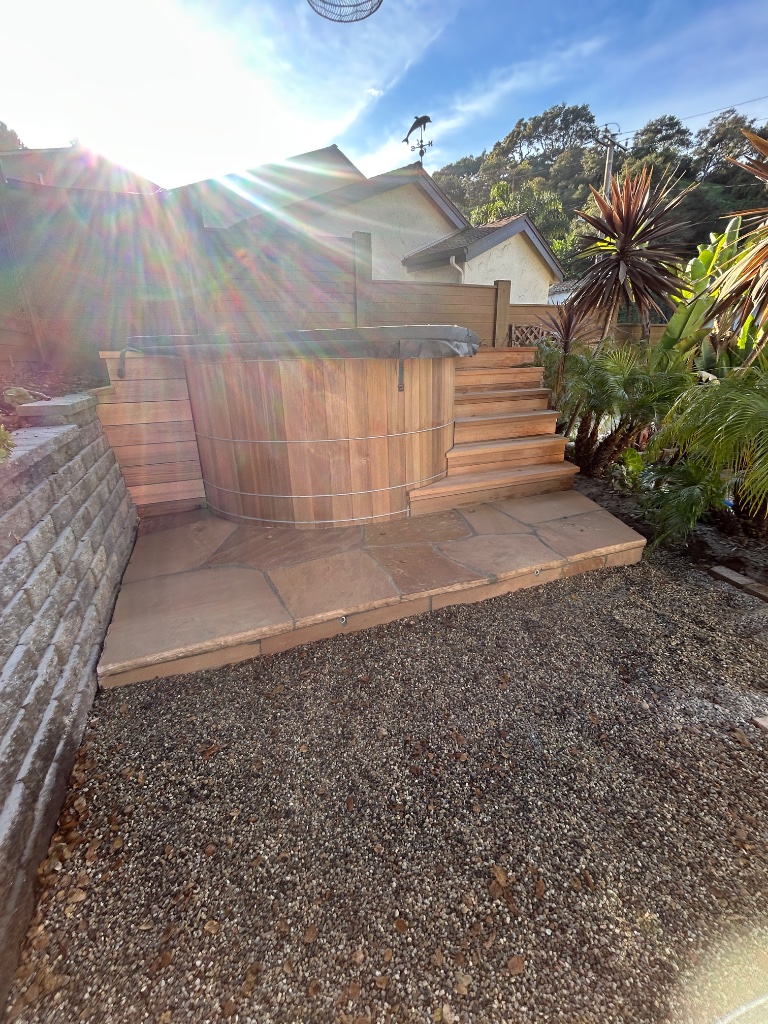 Hillside Hot Tub Patio