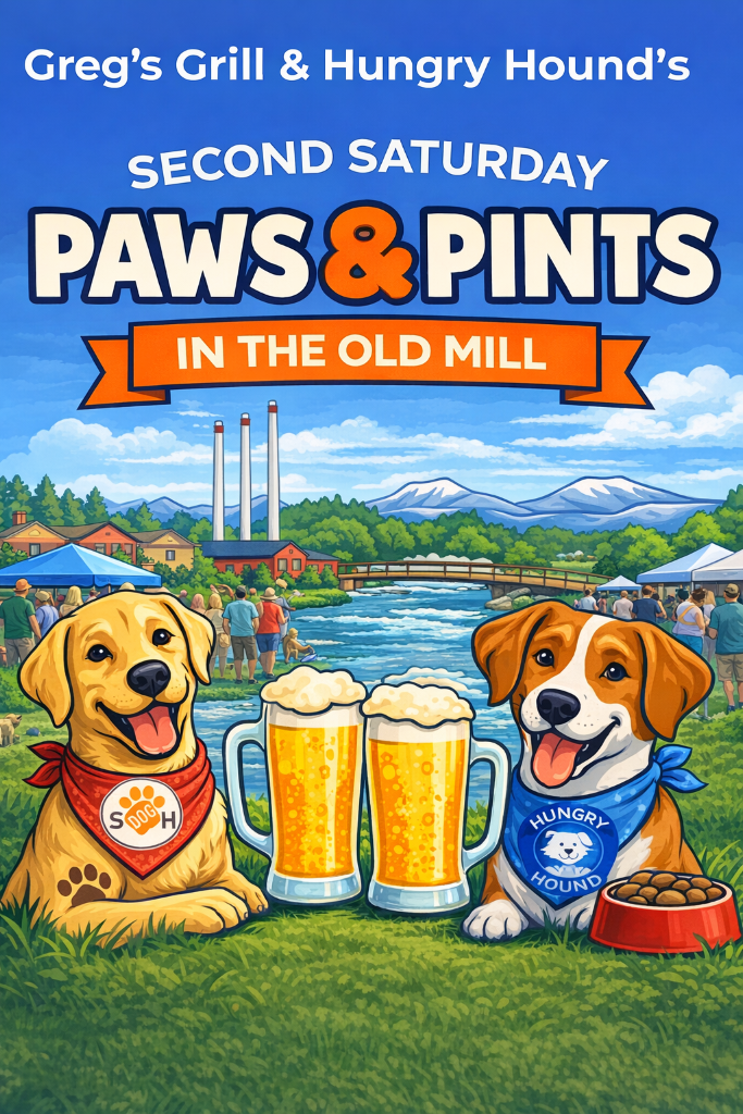 Second Saturday Paws & Pints Poster