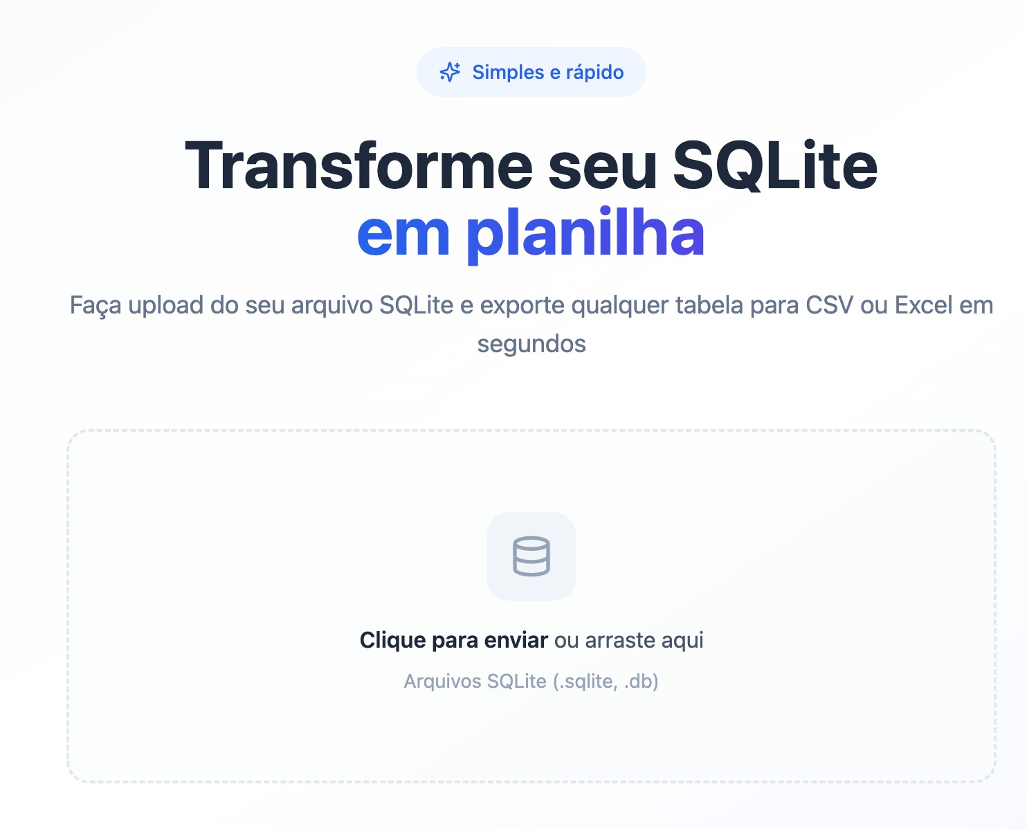 Converter SQLite template preview