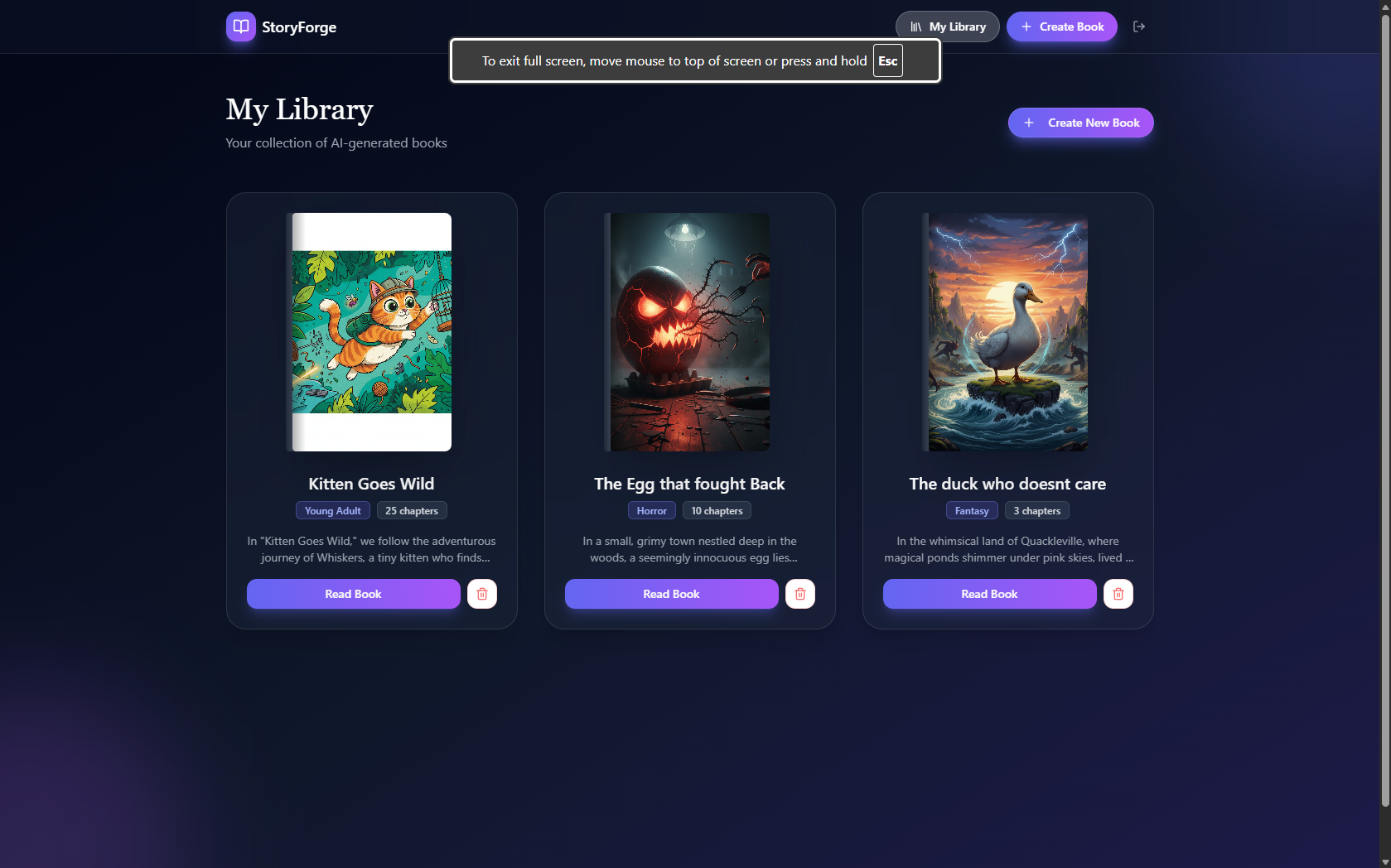 StoryForge template preview