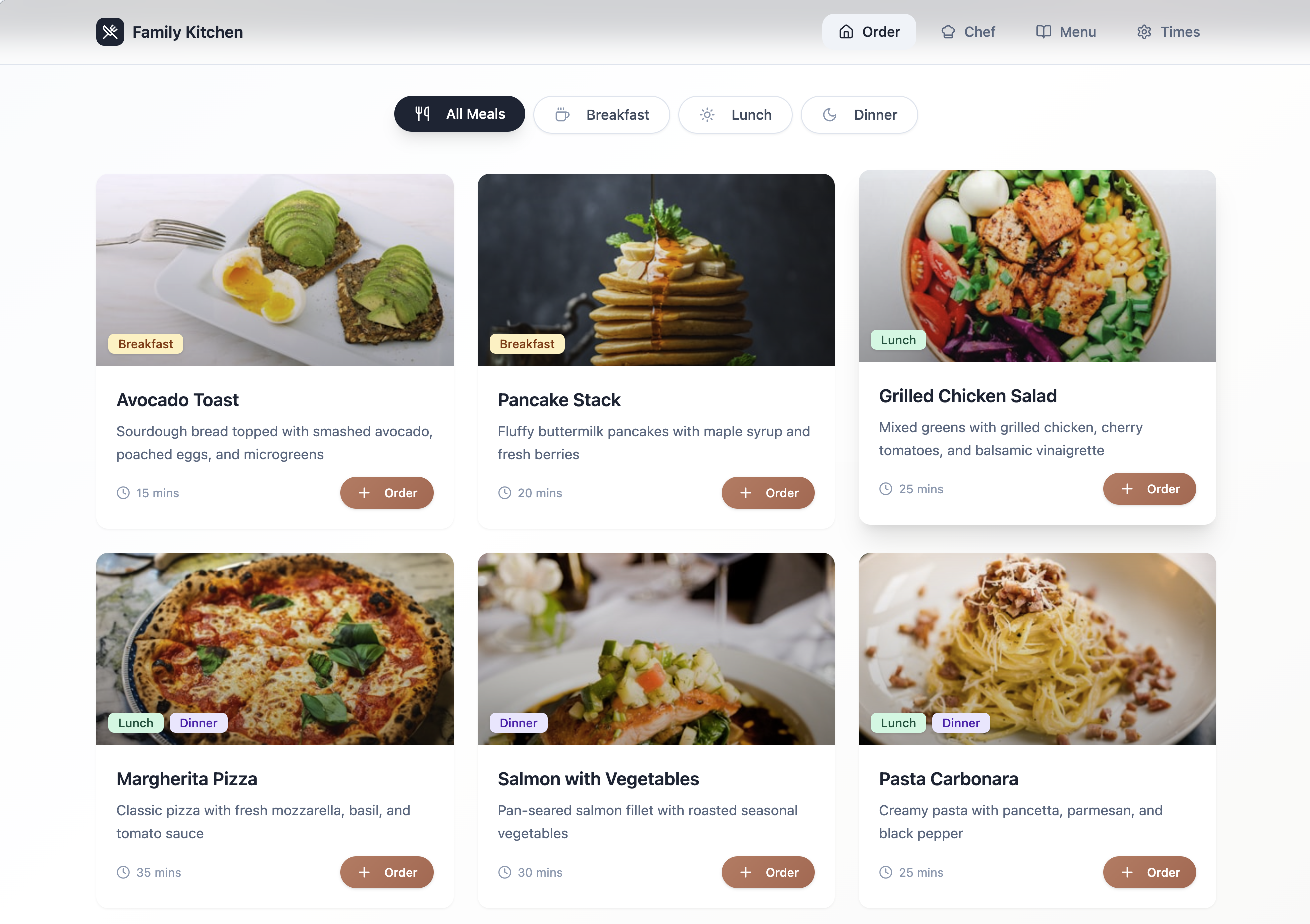 Family Chef template preview