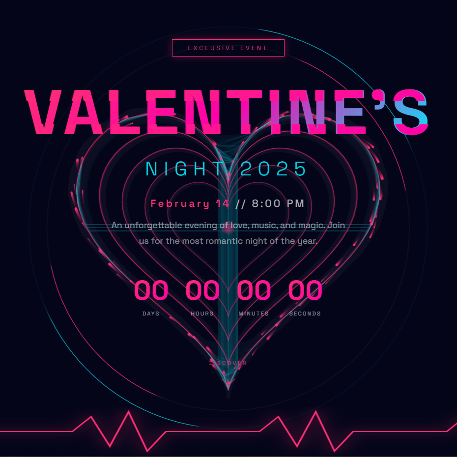  Valentine's Day Event Landing Page template preview