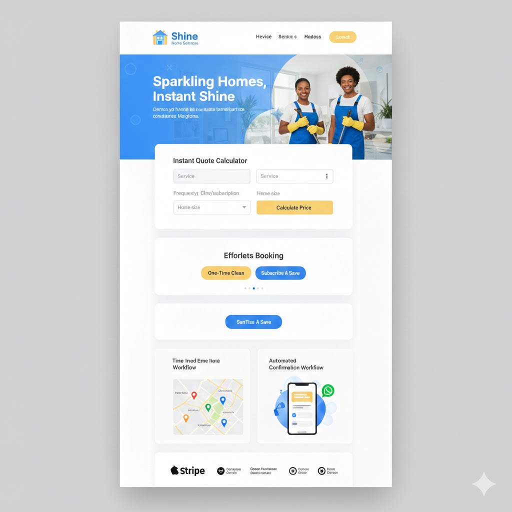 Shine Home Services website