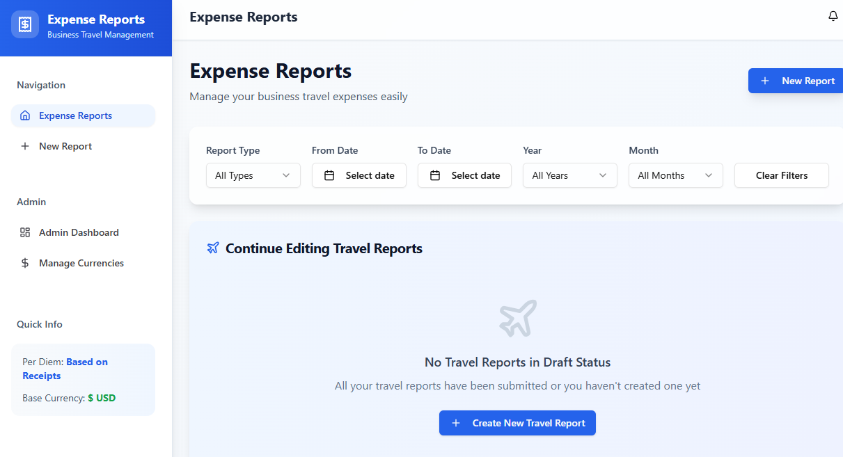 Business expenses Reimbursement template preview